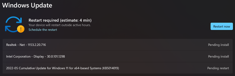 Windows 11 instala la actualización 22H2