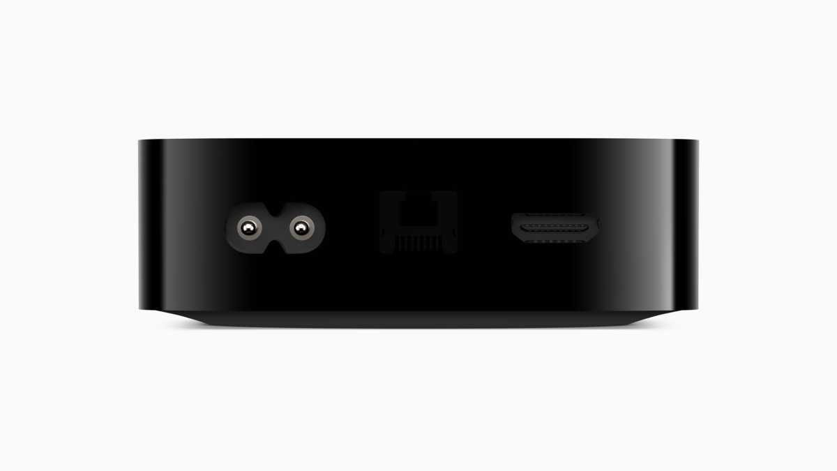 Primer plano de los puertos Apple TV 4K (2022)