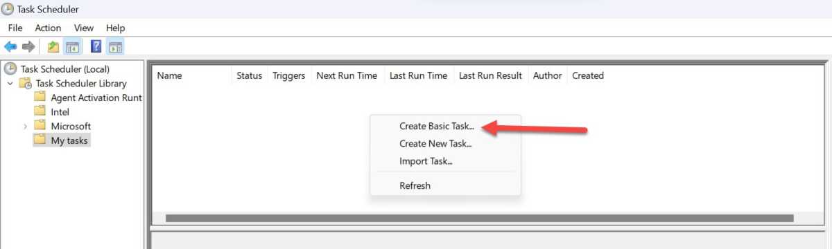 Método de tutorial de tareas automatizadas de Windows