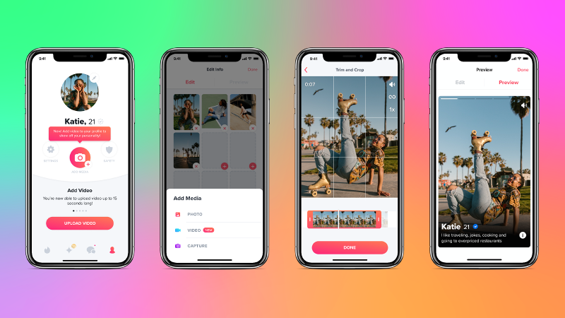 Video de Tinder en perfil