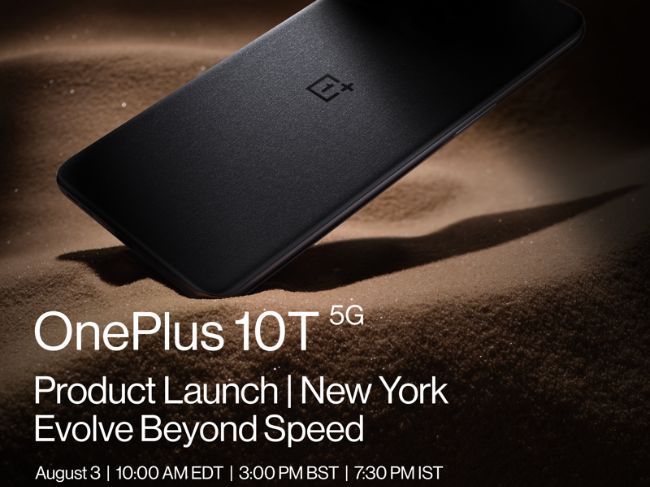 OnePlus 10T 3 de agosto