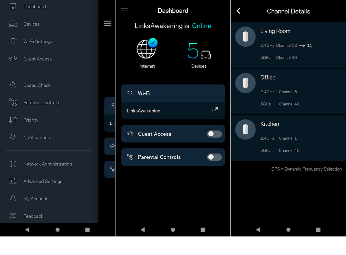 Linksys remote home network management app for Android