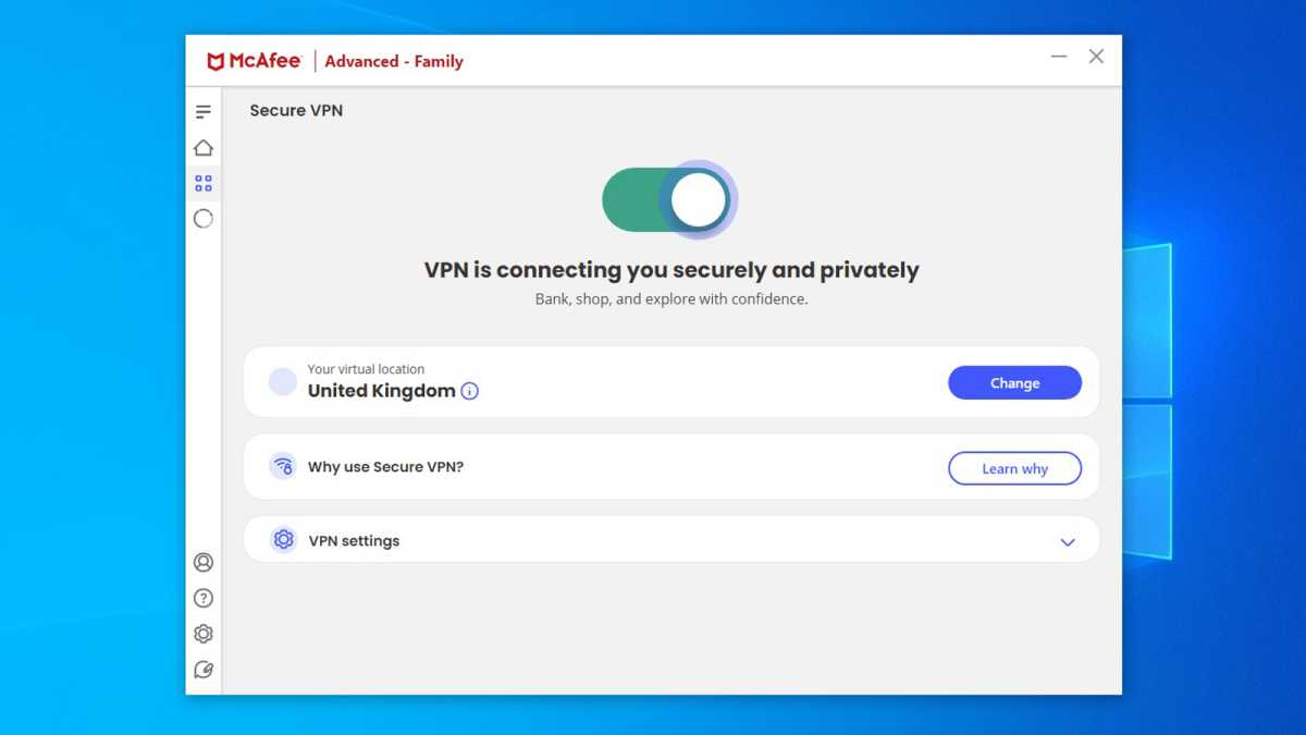 Revisión de McAfee+ Ultimate VPN segura