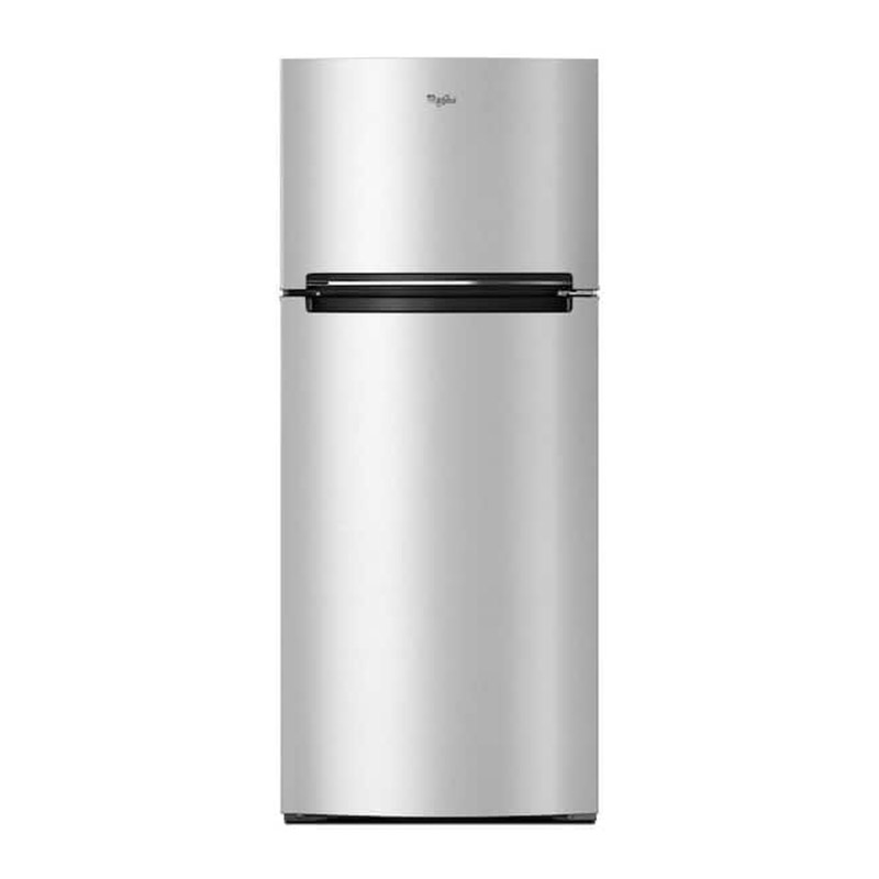 Refrigerador con congelador superior Whirlpool en acero inoxidable