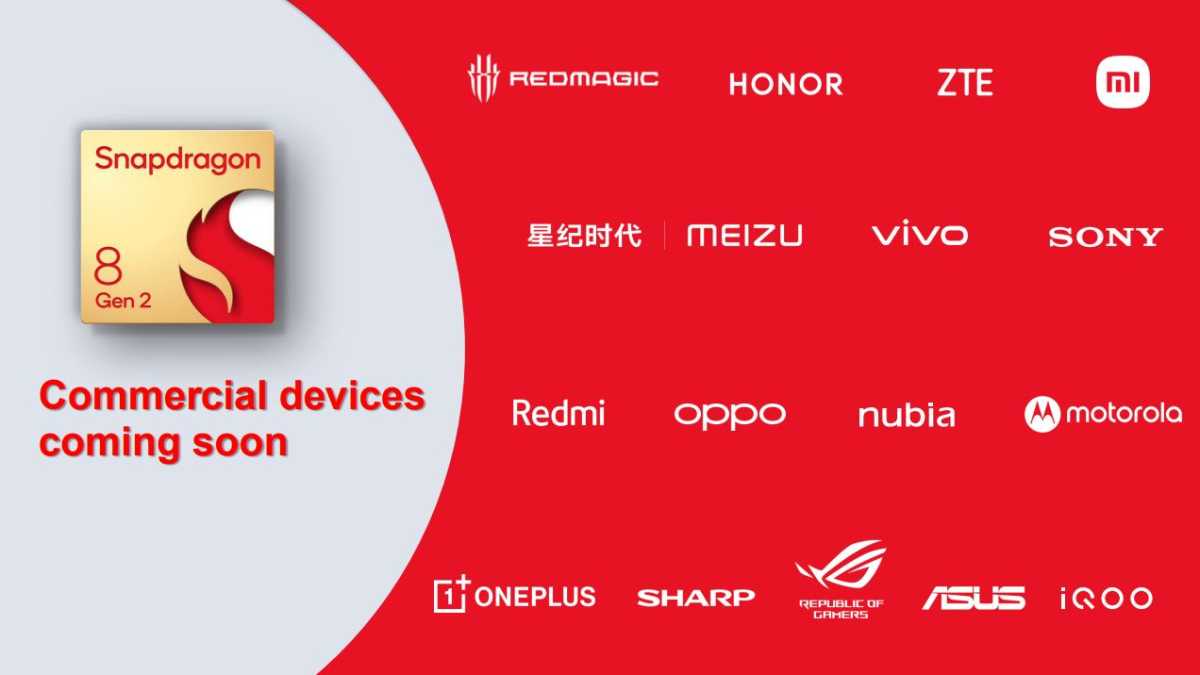 Snapdragon 8 Gen 2 OEM confirmados