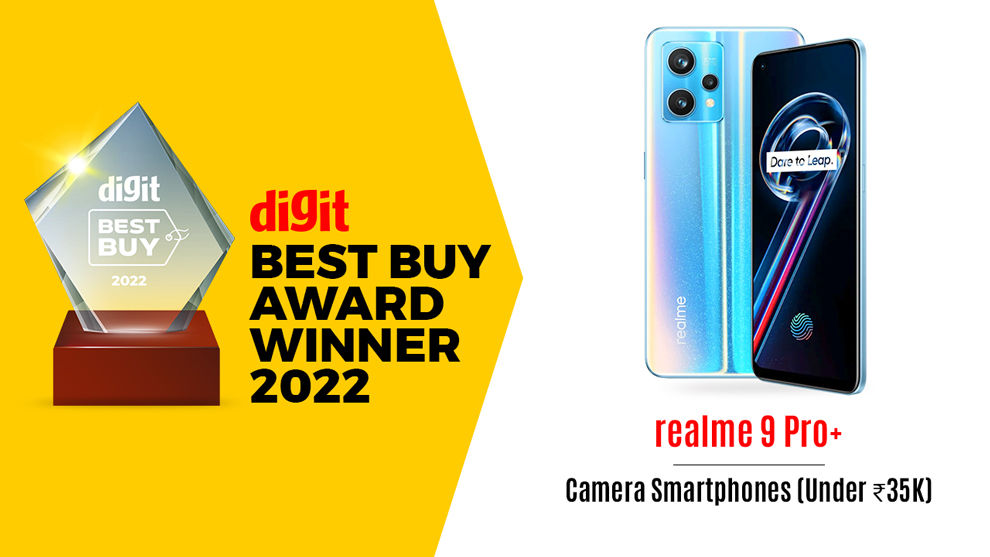 Ganador de Digit Best Buy para teléfonos con cámara de menos de ₹ 35K: Realme 9 Pro+