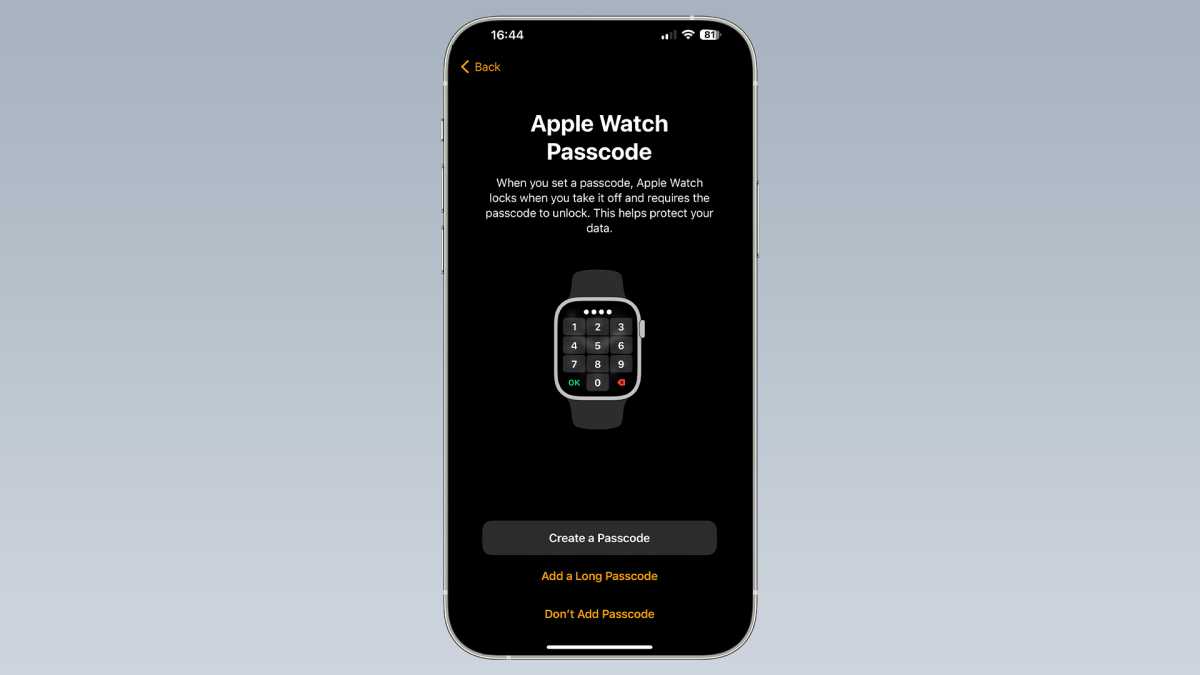 Configuración de Apple Watch - Configuración de contraseña