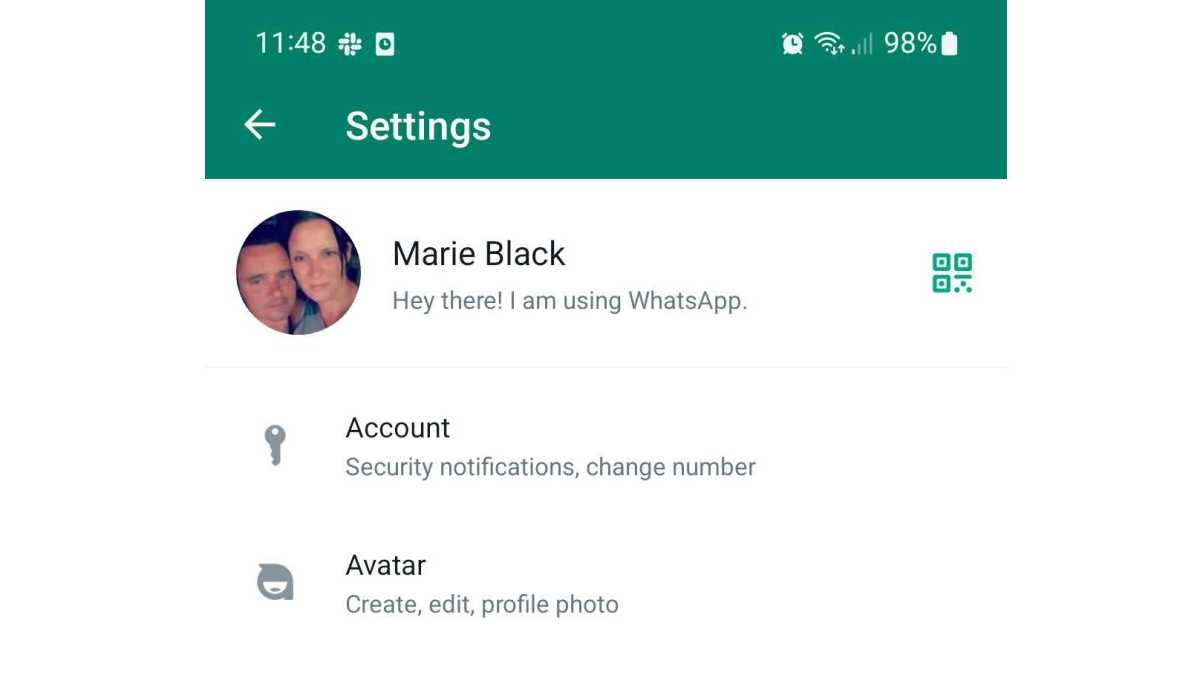 Comprueba si tienes Avatares en WhatsApp