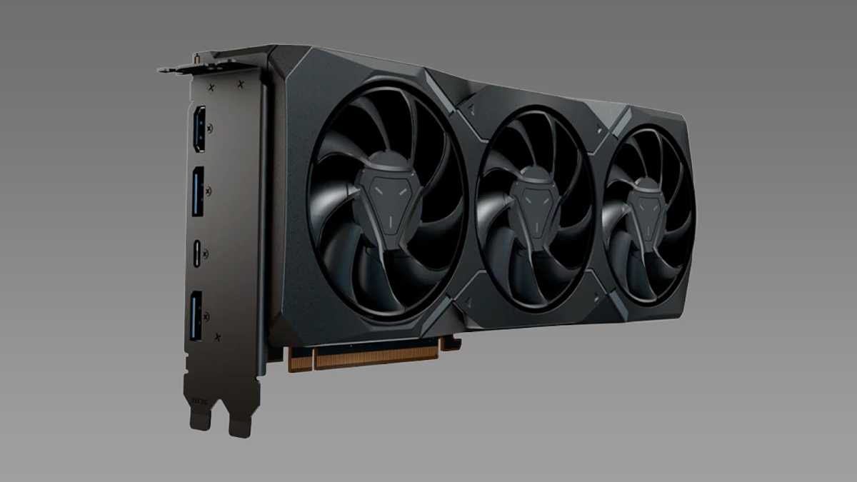AMD Radeon RX 7900 XT sobre un fondo degradado