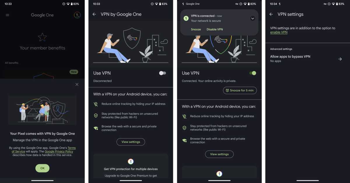 VPN de Google One disponible para Pixel 7 y Prov