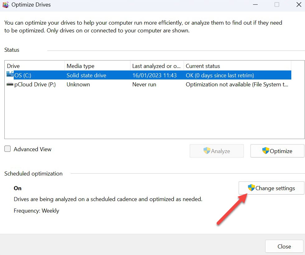 Windows 11 corrige el método de rendimiento de SSD