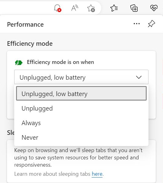 Método más eficiente de energía de Windows 11