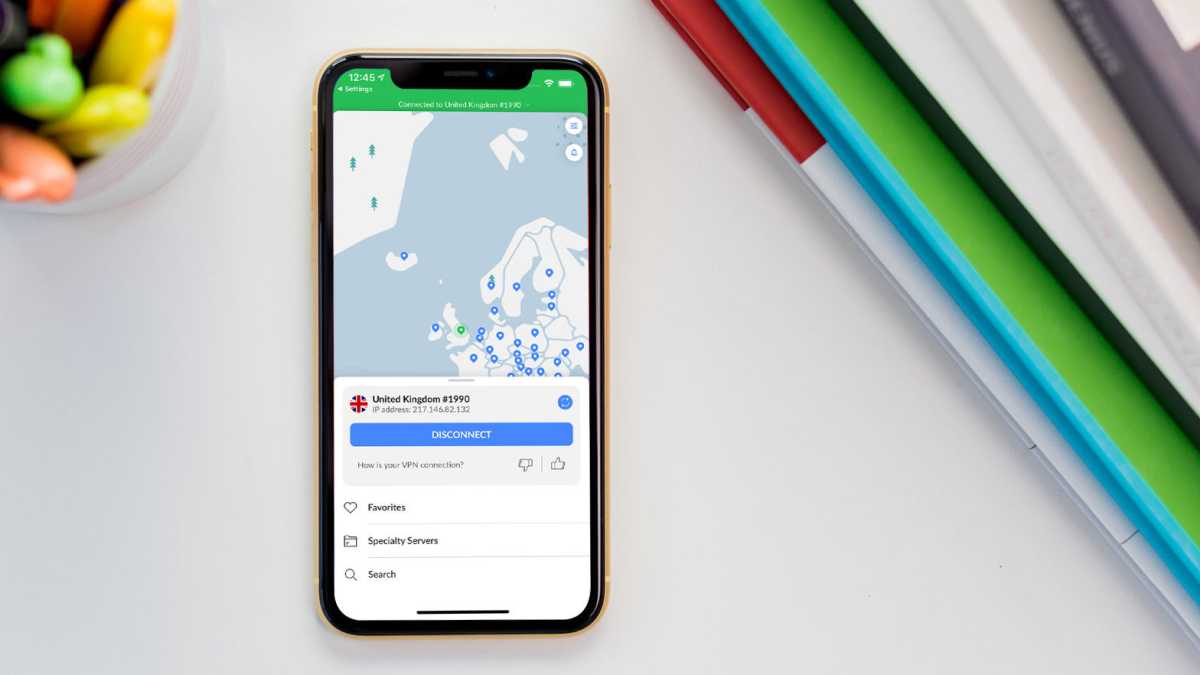 NordVPN en un iPhone