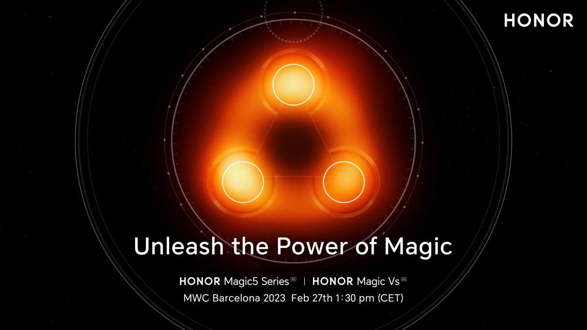 Cartel de lanzamiento de Honor MWC 2023