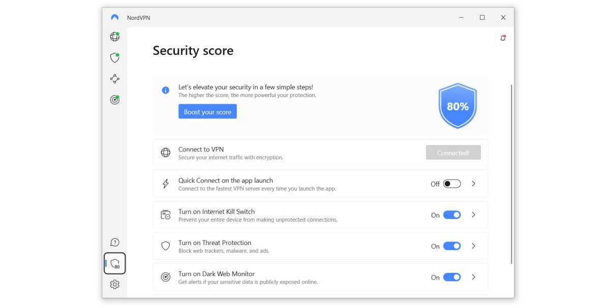 NordVPN review - Security score
