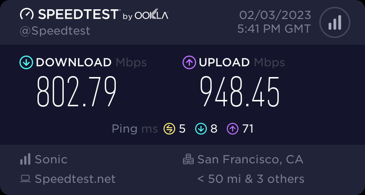 NordVPN review - performance (disconnected)