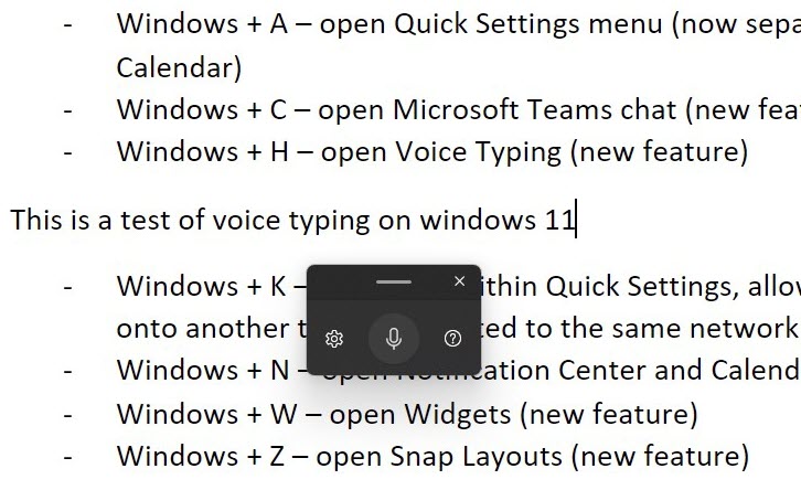 Capturas de pantalla de atajos de teclado de Windows 11