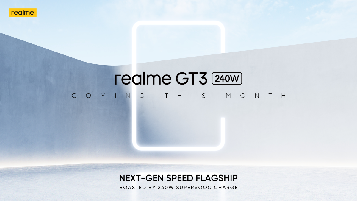 Imagen teaser de Realme GT 3 con 