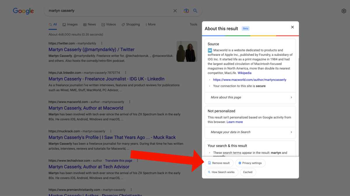 Solicitar la eliminación de los términos de búsqueda de Google