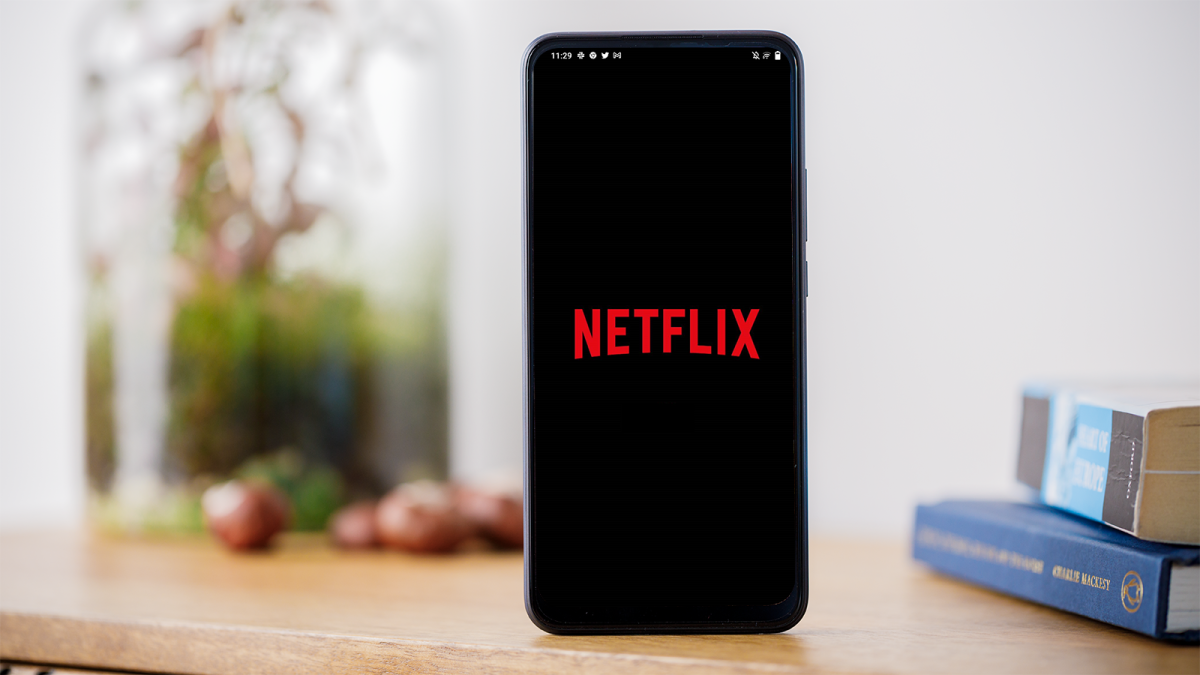Captura de pantalla de la pantalla de inicio de Netflix en un teléfono inteligente Android