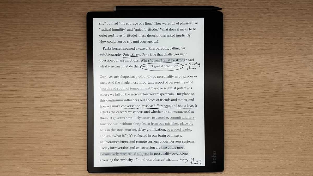 Kobo Elipsa 2E - reading