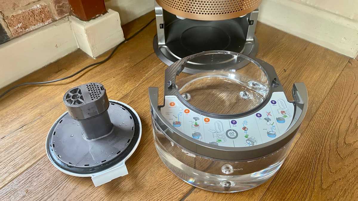 Dyson humidifier tank dismantled