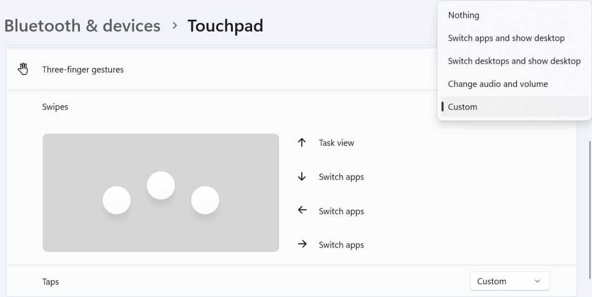Windows personaliza el método del panel táctil