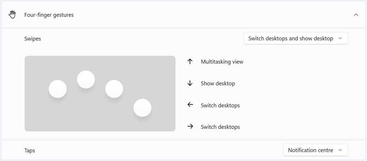 Windows personaliza el método del panel táctil