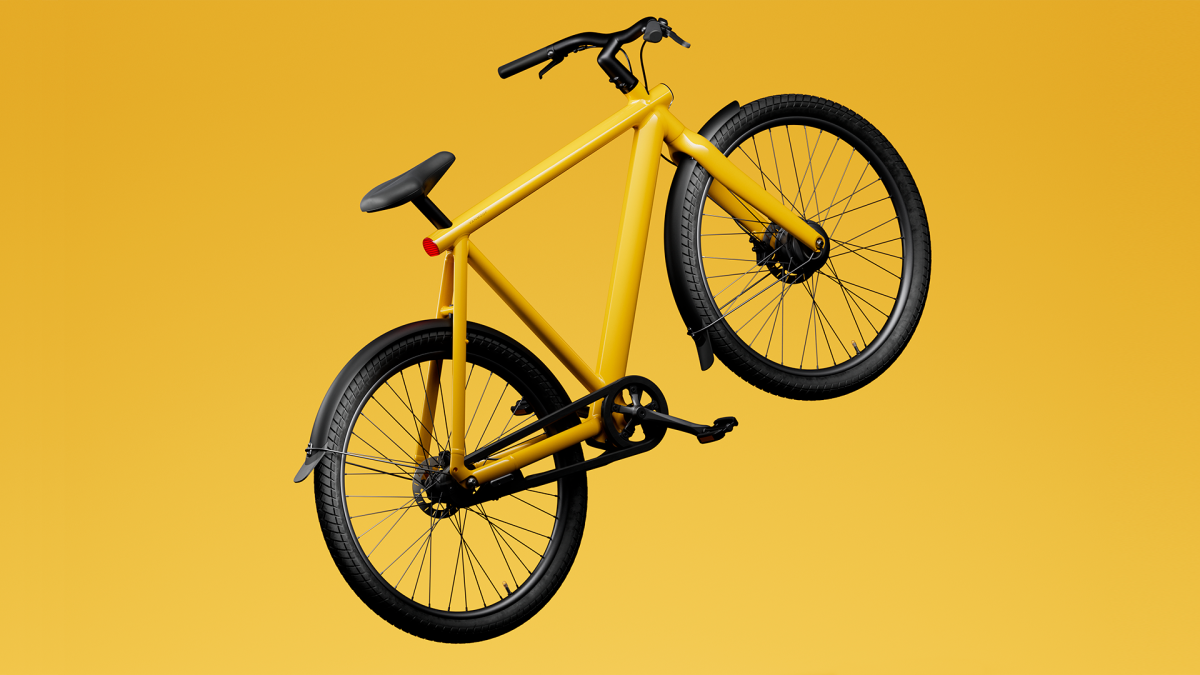 VanMoof S4 en amarillo