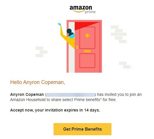 Comparte el método de Amazon Prime