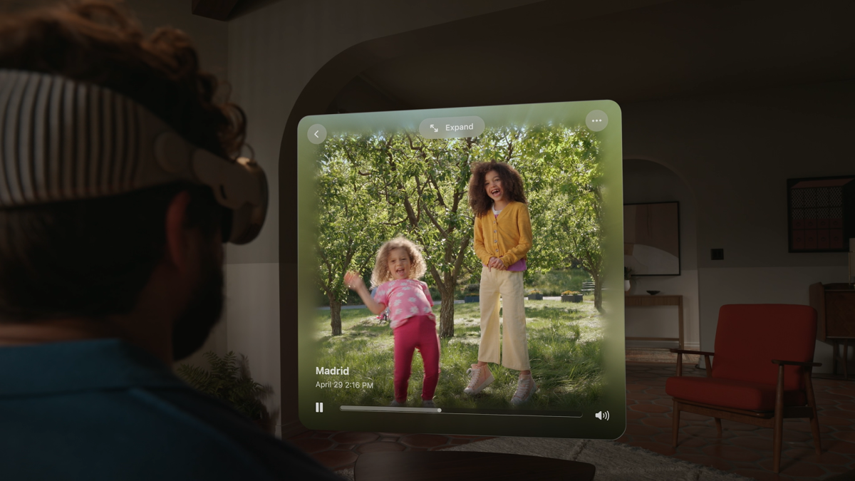 Visualización de fotos Apple Vision Pro