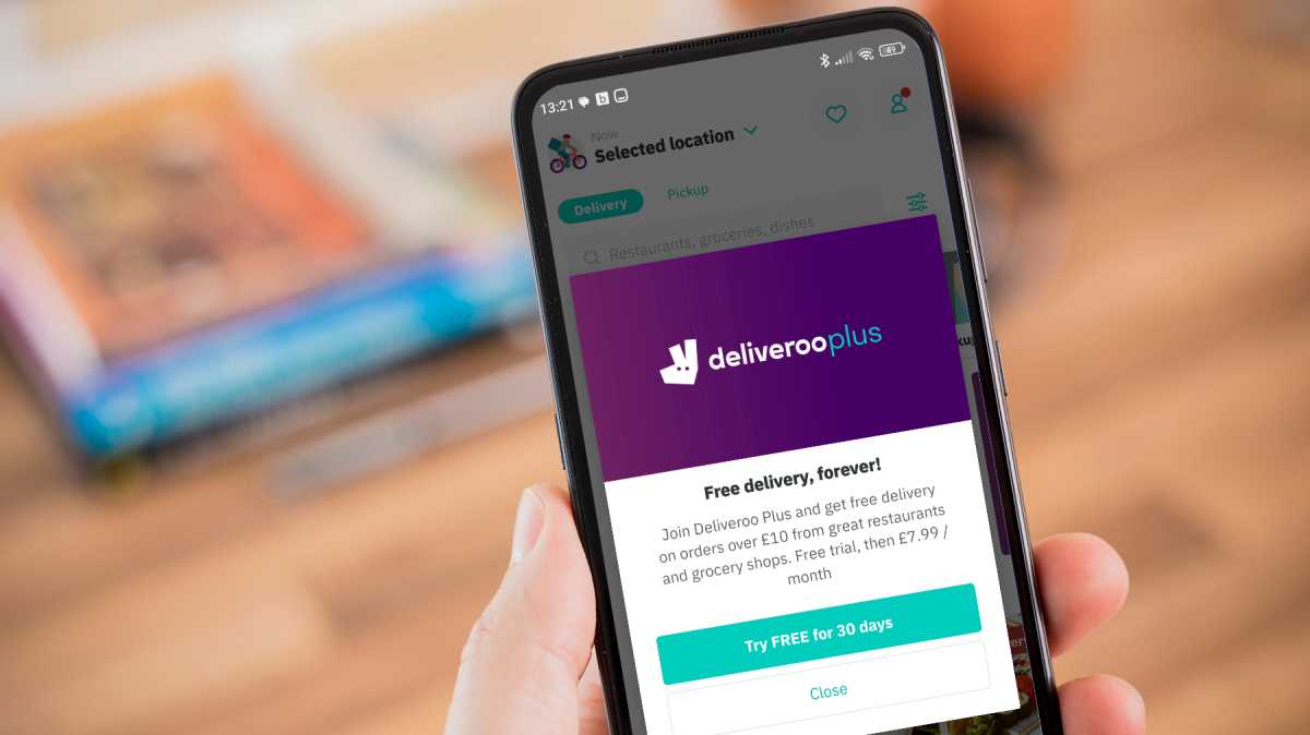 Comience la prueba gratuita de Deliveroo Plus