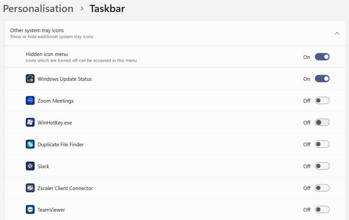 Capturas de pantalla del método de personalización de la barra de tareas de Windows 11
