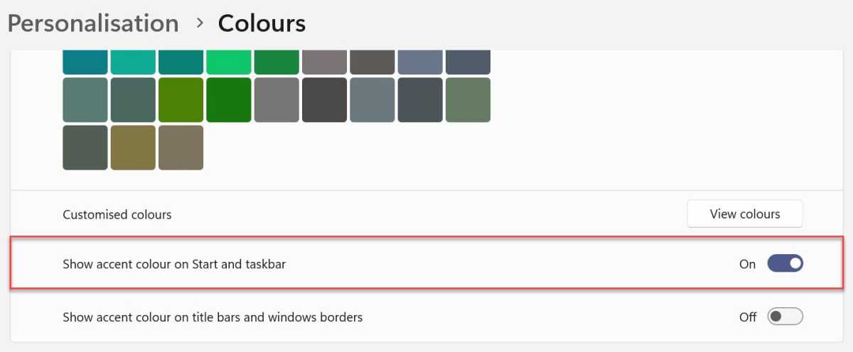 Captura de pantalla del método de personalización de la barra de tareas de Windows 11