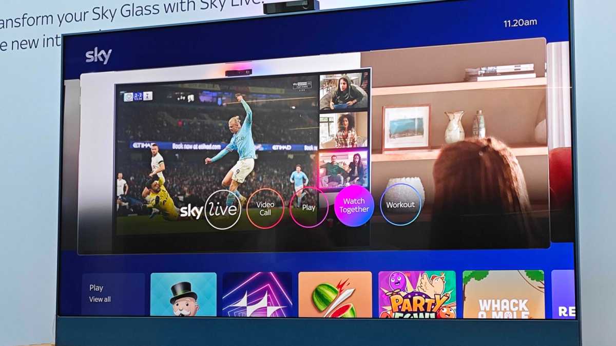 Sky Live en un Sky Glass TV