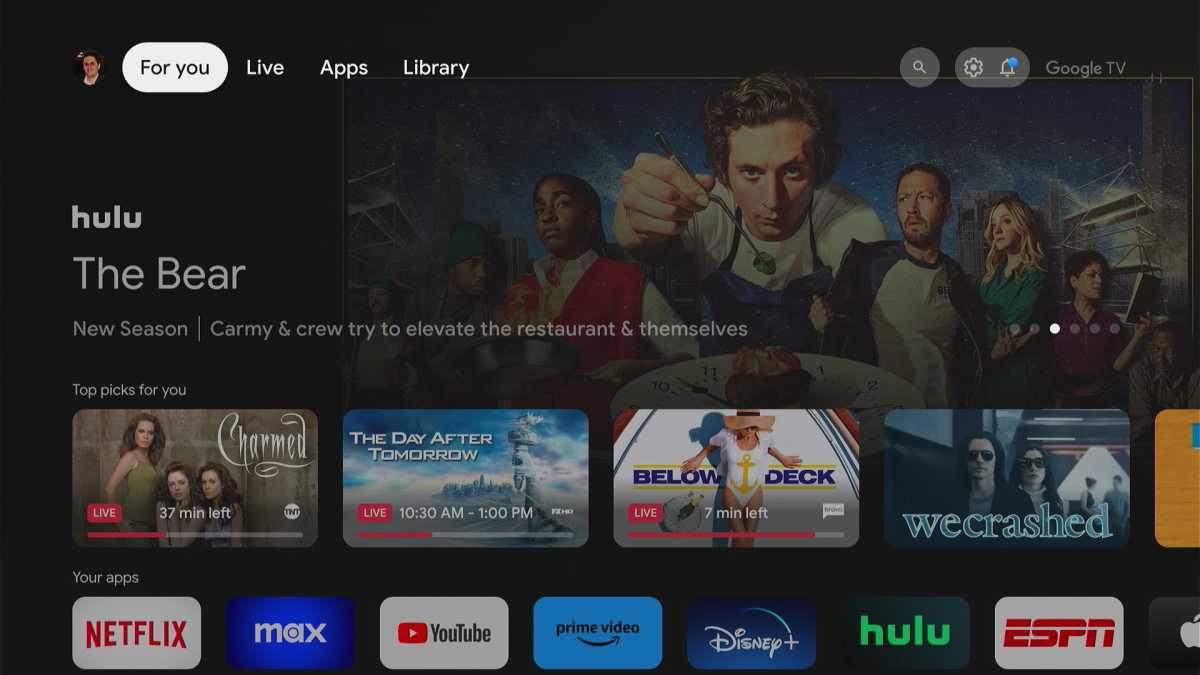Google TV en la caja de transmisión Onn 4K de Walmart
