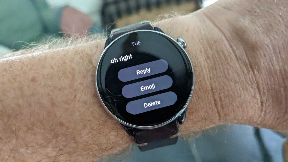 Replying to messages on Amazfit GTR Mini