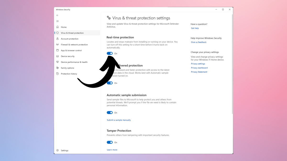 how to set up windows security