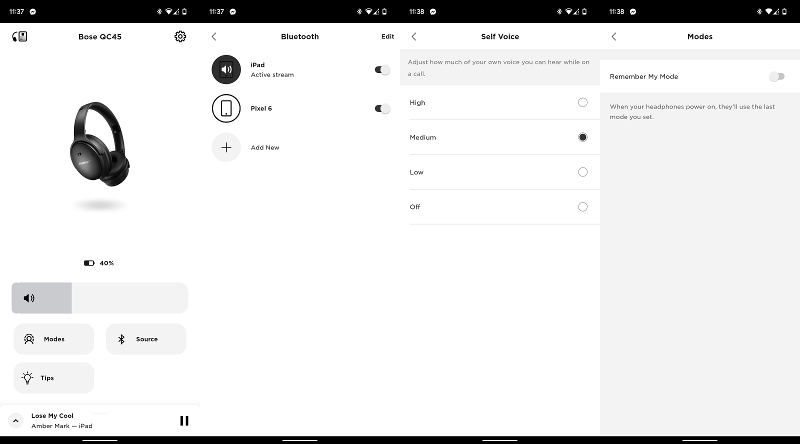 Bose QC45 app