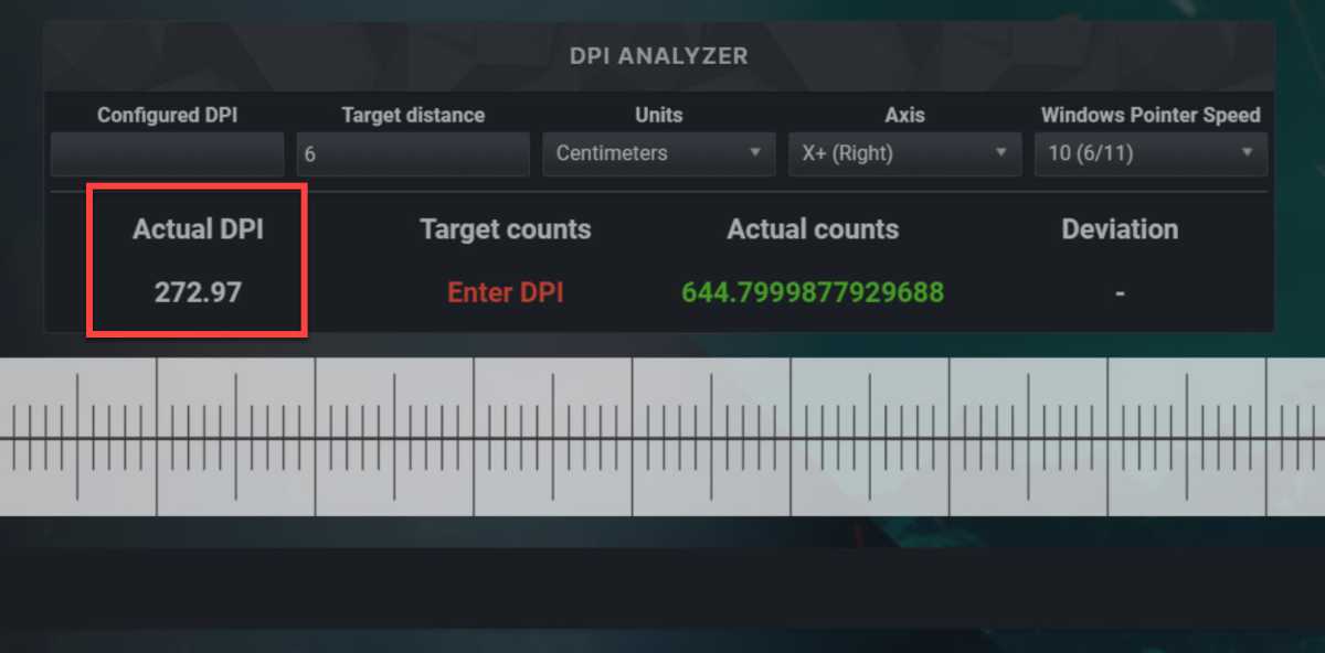 How to measure mouse DPI step 6