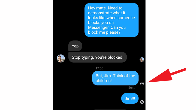 How to tell if youve been blocked on Facebook Messenger: Sent Message
