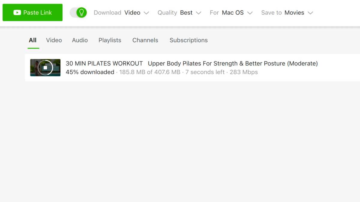 Captura de pantalla de 4K Video Downloader Mac