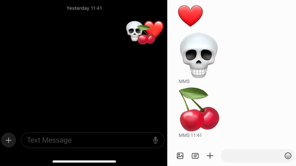 Vistas de iPhone versus Android
