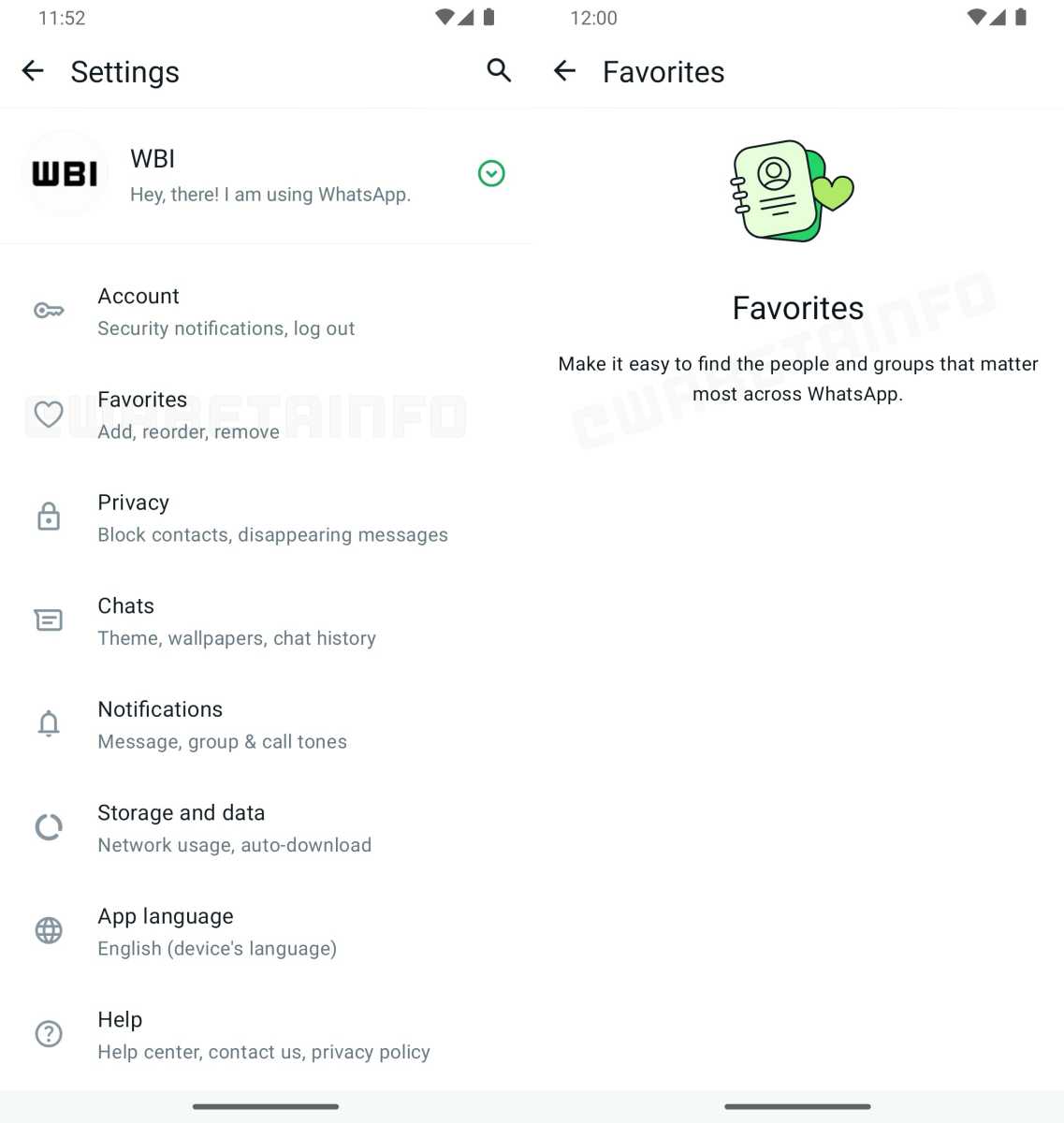 contactos favoritos de whatsapp