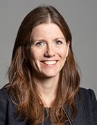 Foto de Michelle Donelan, secretaria de Estado de Ciencia, Innovación y Tecnología.