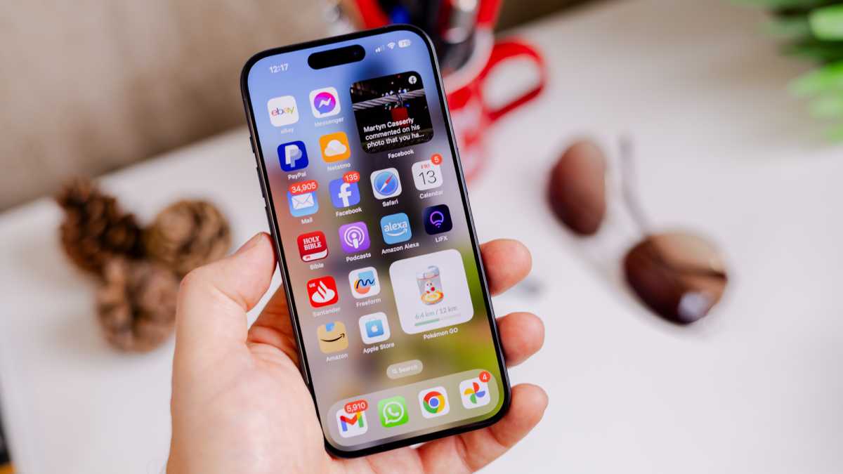 Pantalla de inicio del Apple iPhone 15 Pro