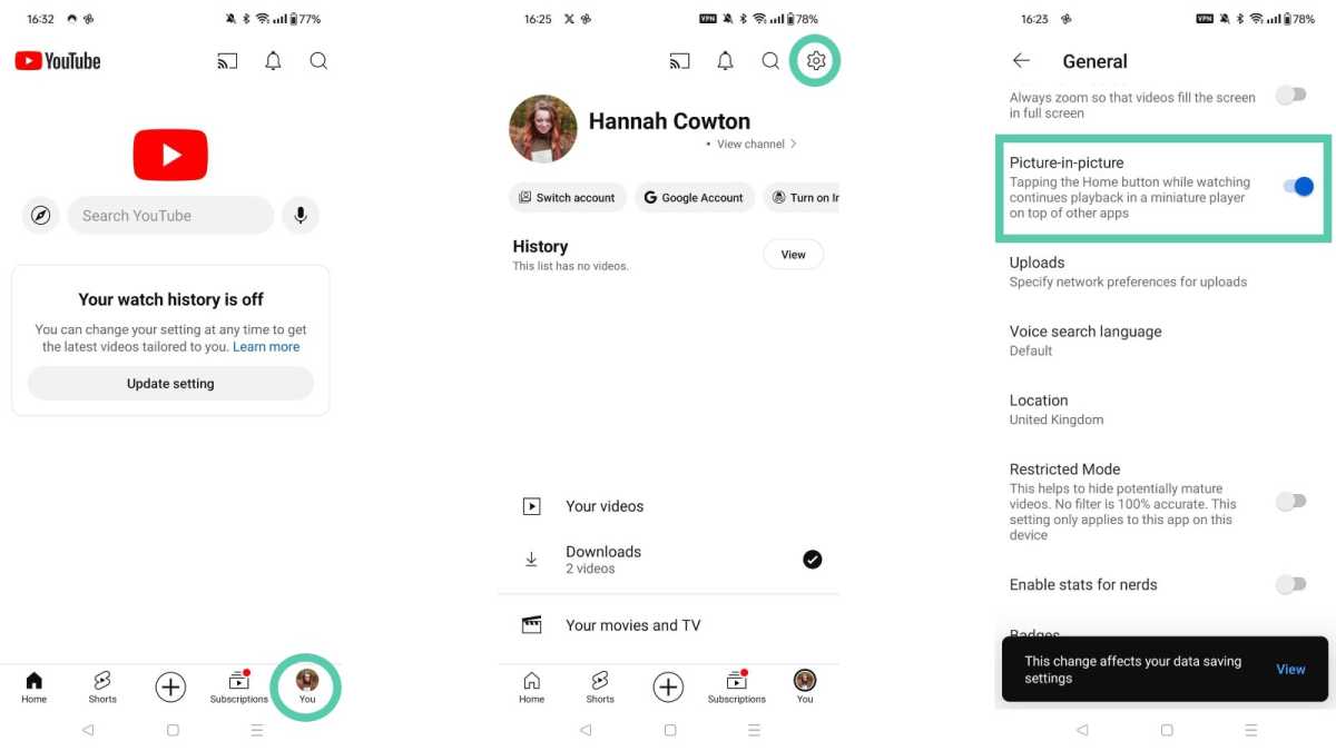 Configuración de imágenes incrustadas de YouTube